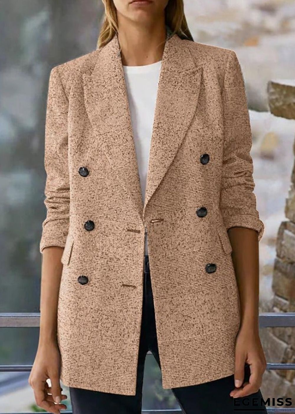 Double-breasted Loose-fitting Casual Blazer | EGEMISS