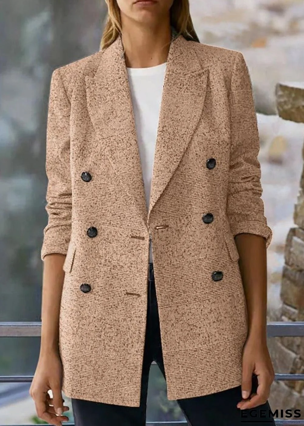 Double-breasted Loose-fitting Casual Blazer | EGEMISS