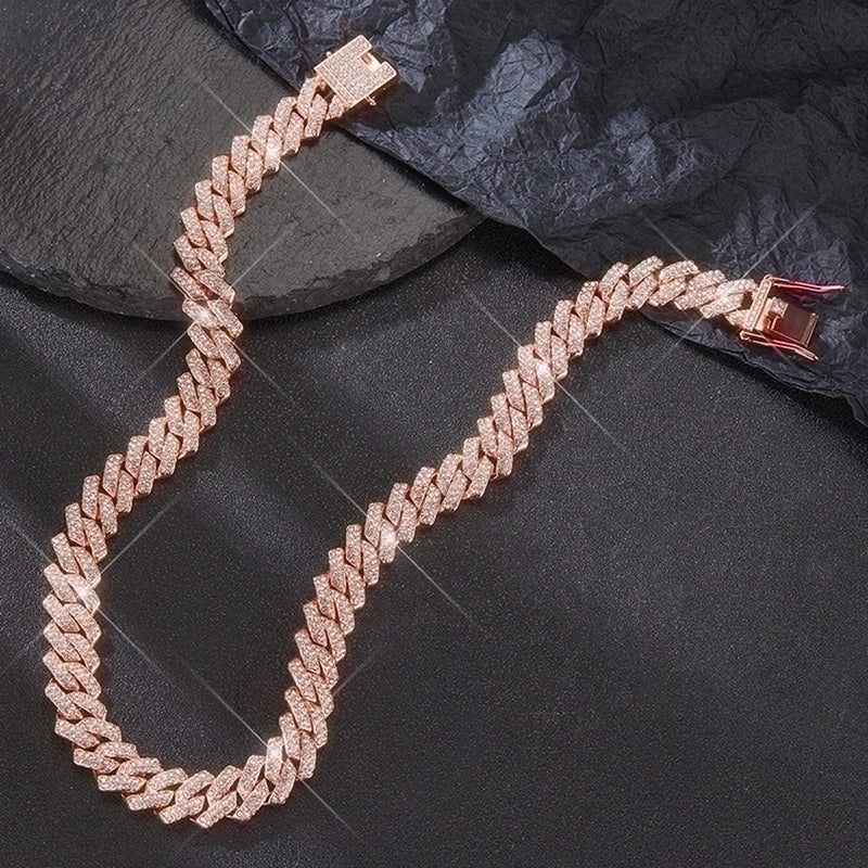 Hip-hop Necklace Alloy Inlay Rhinestones Men’s Necklace