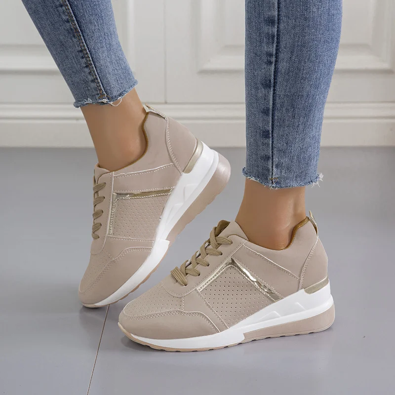 Yyvonne Casual Single-Shoe Women 2025 Summer New Thick Bottom Heel Casual Shoes Strap Sneakers
