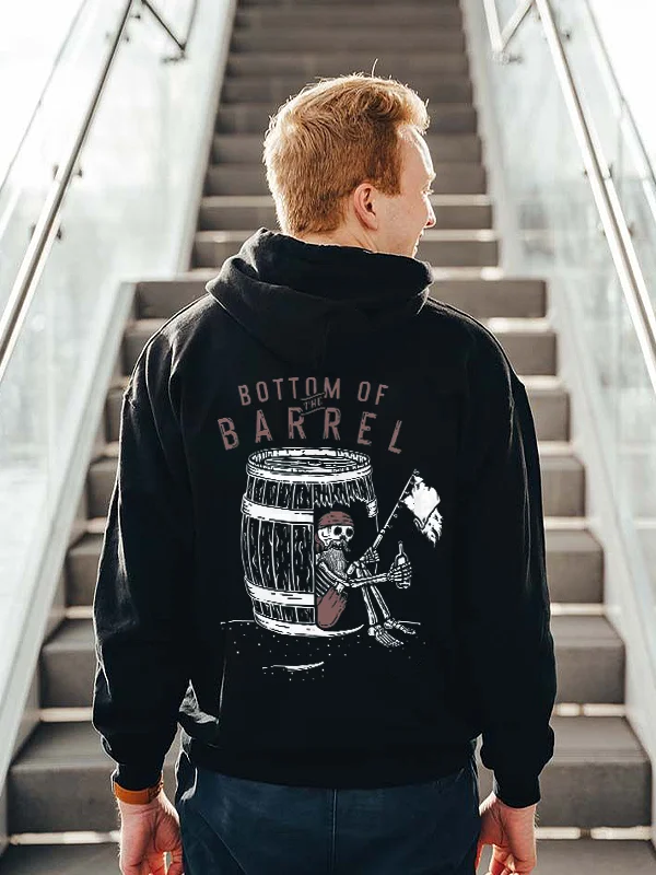 Bottom Of The Barrel Skull Printed Men's Hoodie