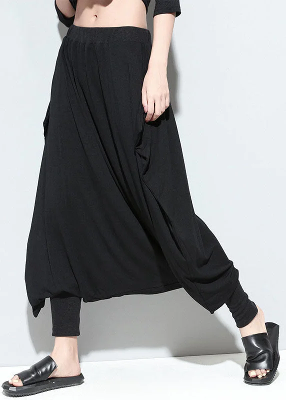 Plus Size Elegant Black Loose fashion Pants Spring
