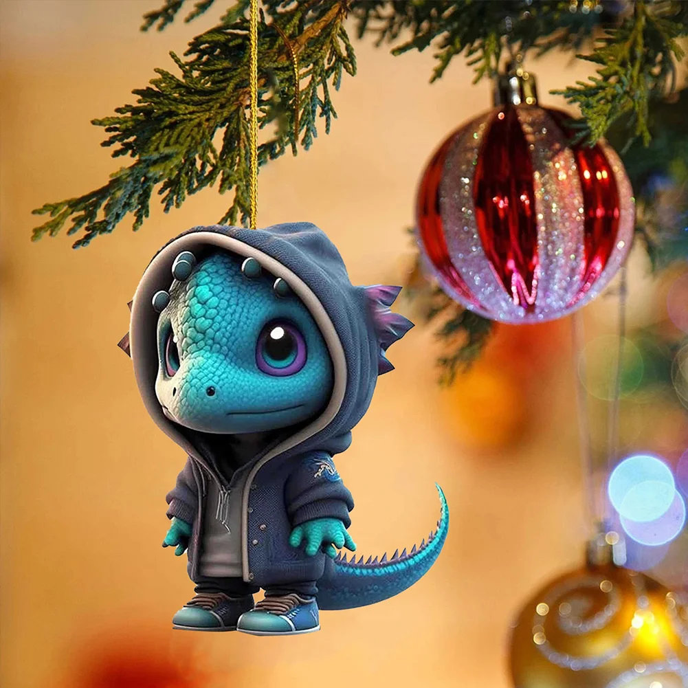 Christmas Dragon Tree Pendant Novelty Cute Acrylic Party Favors (F)