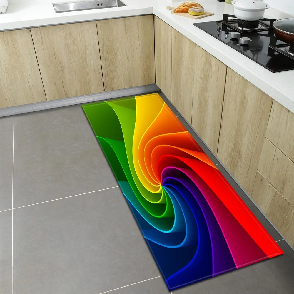 Modern Kitchen Mat Home Entrance Doormat Living Room Bedroom Children's Floor Decoration Carpet Hallway Bathroom Anti-Slip Rug