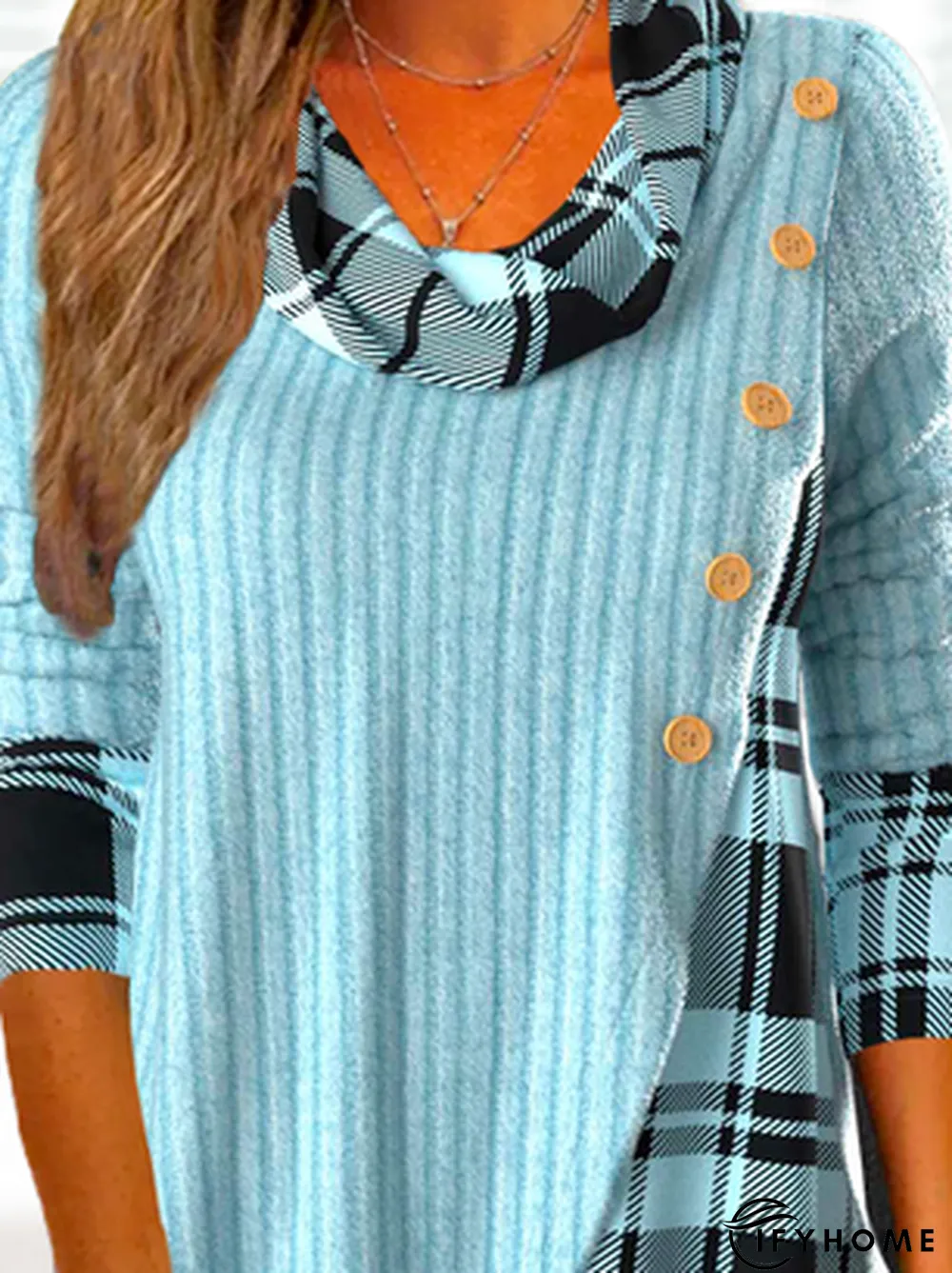 Loose Casual Plaid Top | IFYHOME