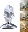 Crystal Table Lamp with 16 Way Dimmable Light, Remote Control USB Rechargeable Crystal Diamond Desk Lamp with Clear Lampshade for Living Room Bedroom Kitchen Decorative Night Lights