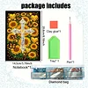 Sunflower Cross 5D DIY Diamond Art Painting Notebook Kit 50 Pages A5 Rhinestone Art Painting Notebook Kit for Adults Beginners Holiday Birthday Gift