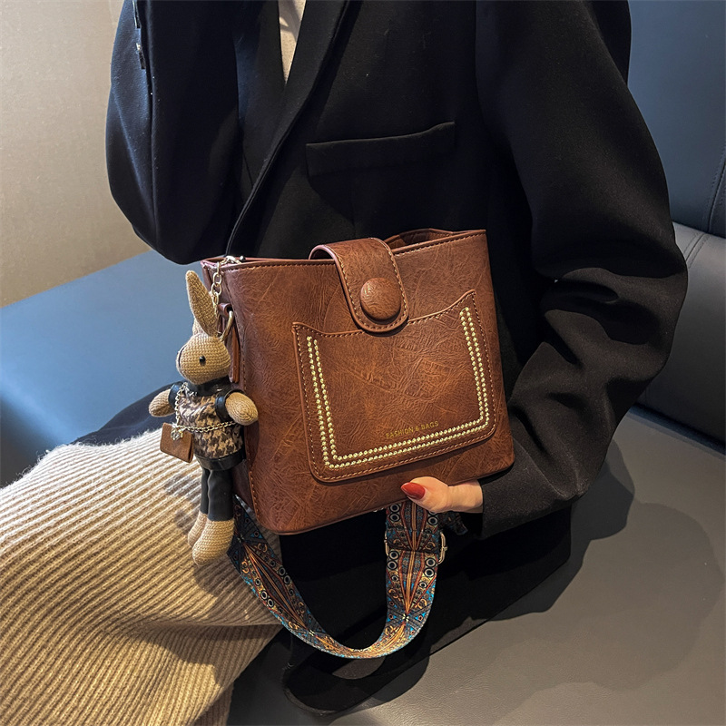 Vintage Niche Crossbody Bucket Bag