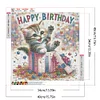 Diamond Painting-5D Full Round Drill Happy Cat(40*40 CM)