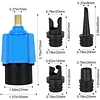 Paddle Board Valve Adapter Inflatable Pump Converter with 4 Nozzles
