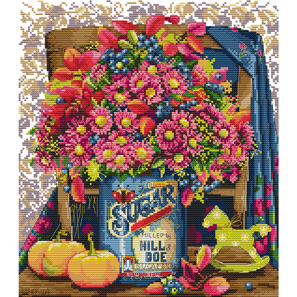 

32*36CM - 14CT Stamped Cross Stitch - Daisy, 501 Original