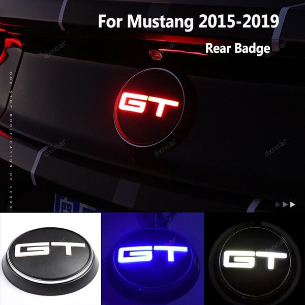 GT Trunk Lid Emblem Rear Led LED Badge Light Lamp for Mustang 2015-2019 voiturehub dxncar