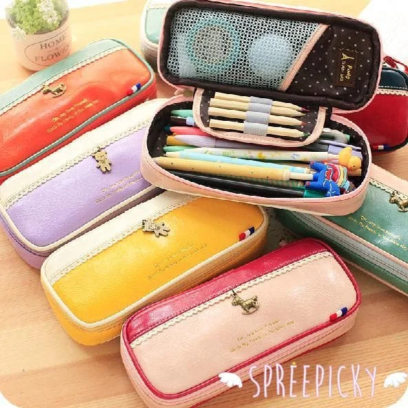 [8 Colors] K-Fashion Big Volume Pencil PU Case Bag SP151629