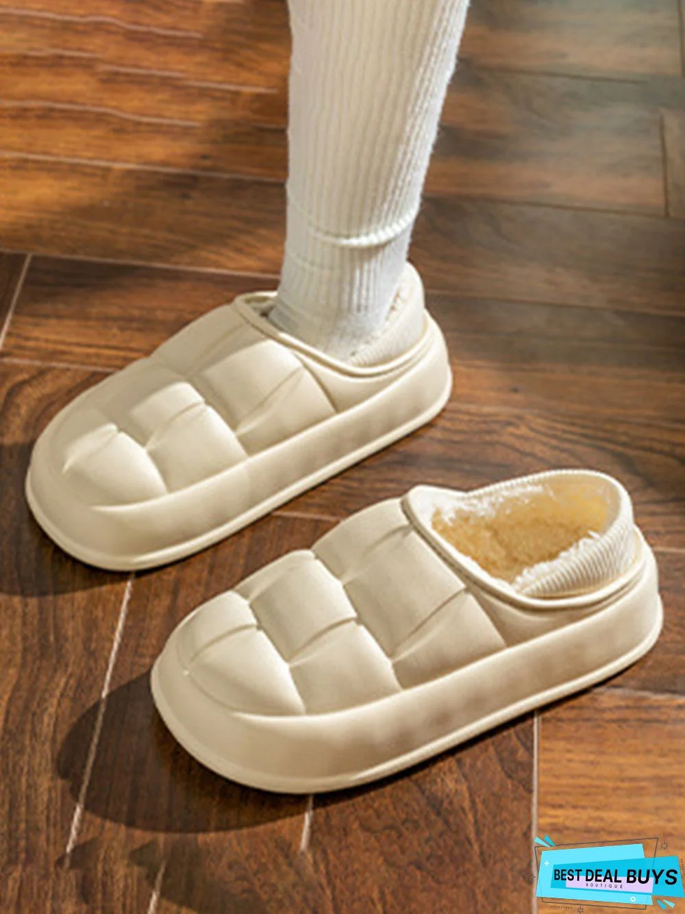 Waterproof Couple EVA Fleece Home Slippers