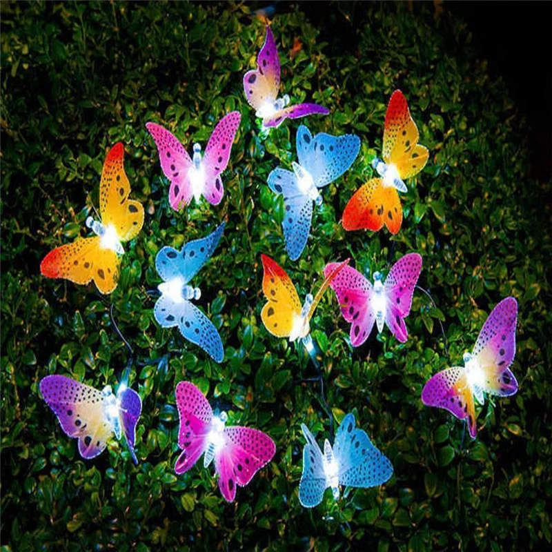 Solar Butterfly Fairy Tale Light String Waterproof Outdoor Garden Decorative Light