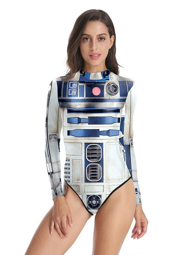 Star Wars Cosplay Womens Bodysuit Halloween Costumes-elleschic