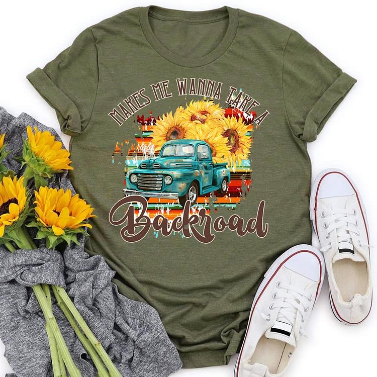ANB - Makes me wanma take a backroad Village LifeRetro Tee -05779