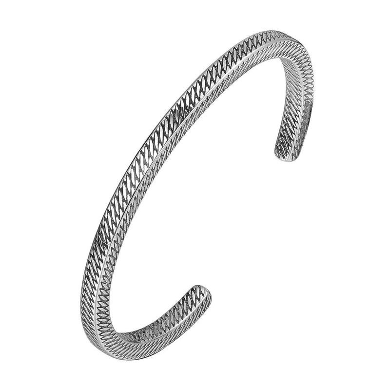 Minimalist Solid Color Titanium Steel Men's Cuff Bracelets