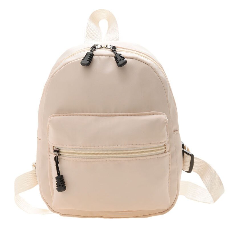 Pongl Women's Backpacks Trend Nylon Female Bag Small School Bags White Rucksack for Teen Girls Fashion Casual Backpack