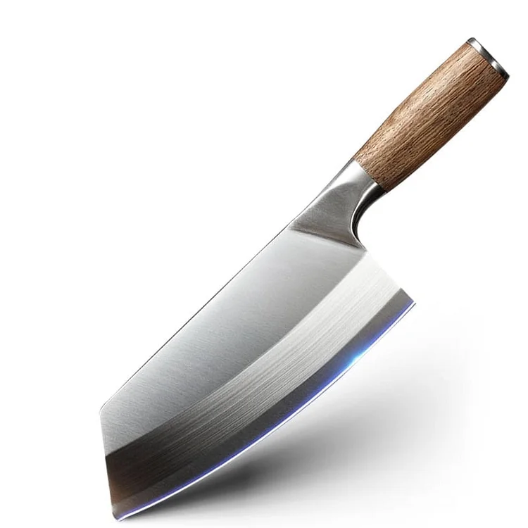 MYVIT Kitchen Cleaver 8 Inch Sharp Chinese Cleaver German Carbon Steel Butcher Knife with Wooden Handle