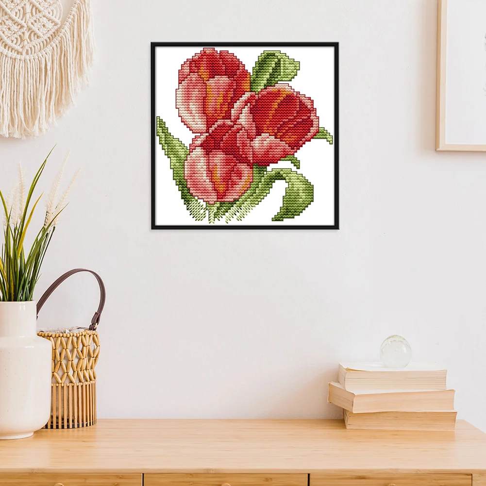 14ct Stamped Cross Stitch - Flower(17*17cm)