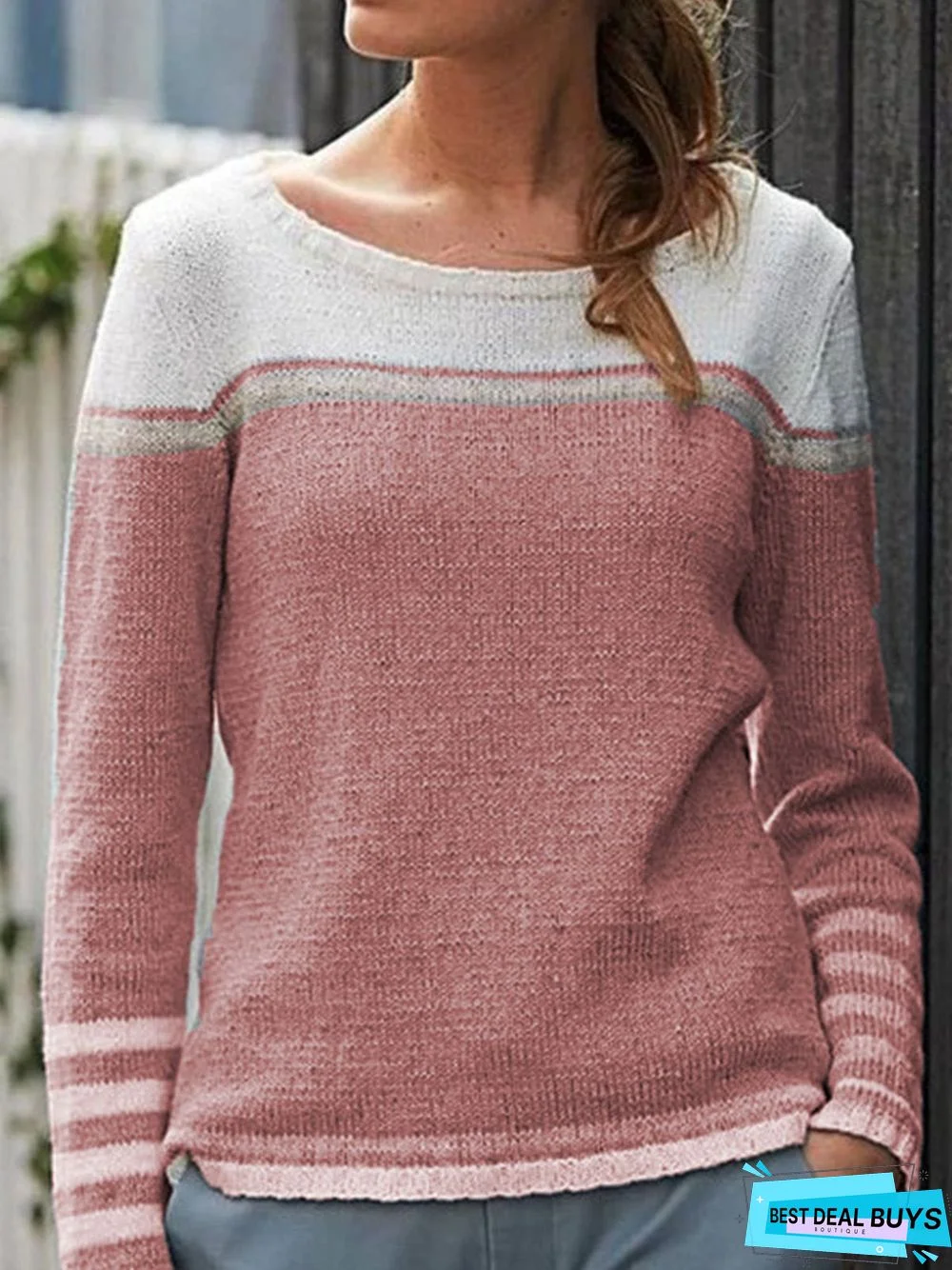 Gray Casual Long Sleeve Sweater
