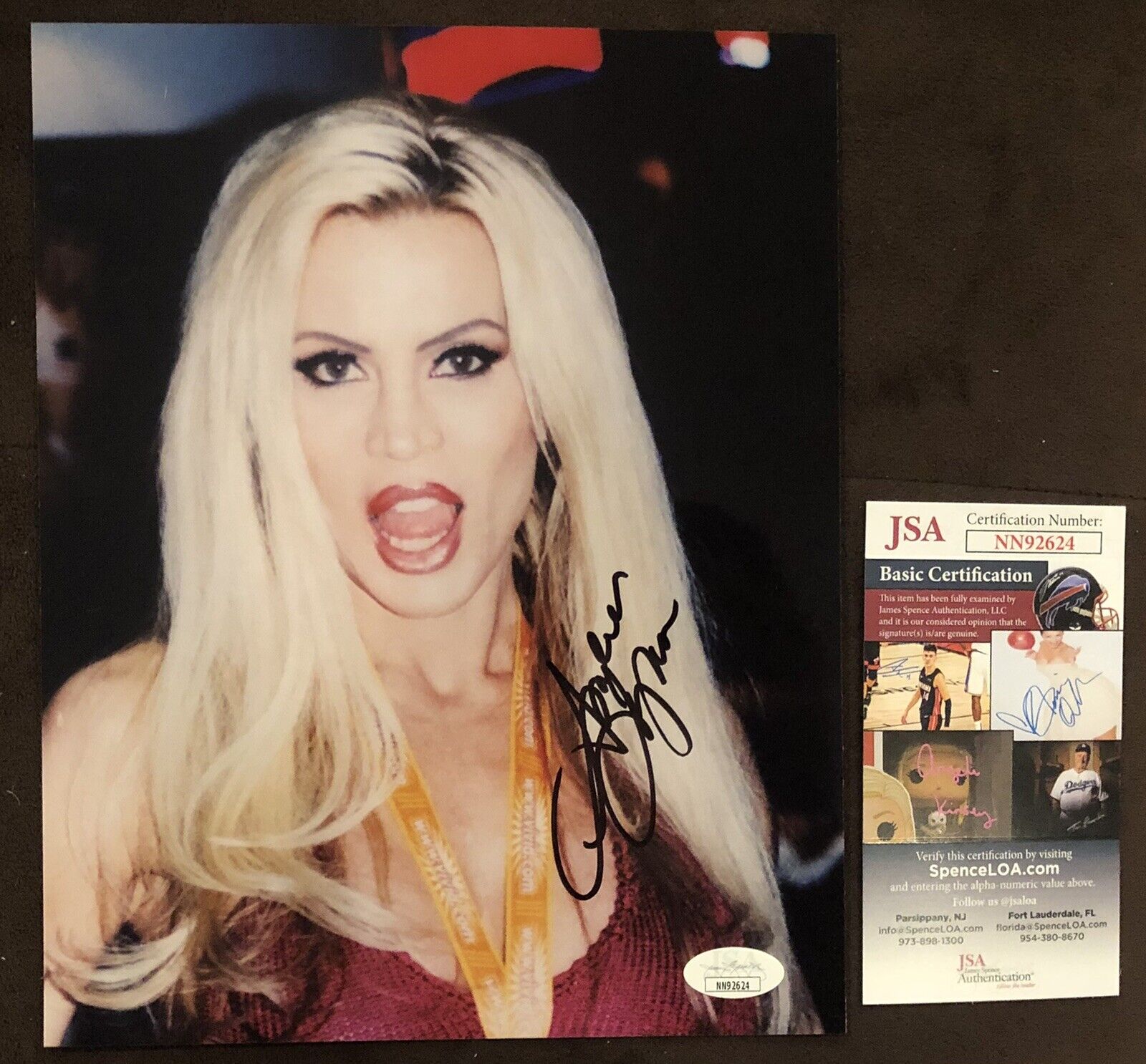 Amber Lynn Hand STAR Hand SIGNED 8X10 Photo Poster painting Autograph Sexy Naughty America JSA