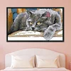 (Small Size)Black Cat - 14CT Stamped Cross Stitch - 28*16cm