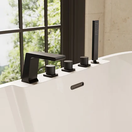 Reviews For FLG Single-Handle Wall-Mount Roman Tub Faucet With Hand Shower Brass Pressure - View #6