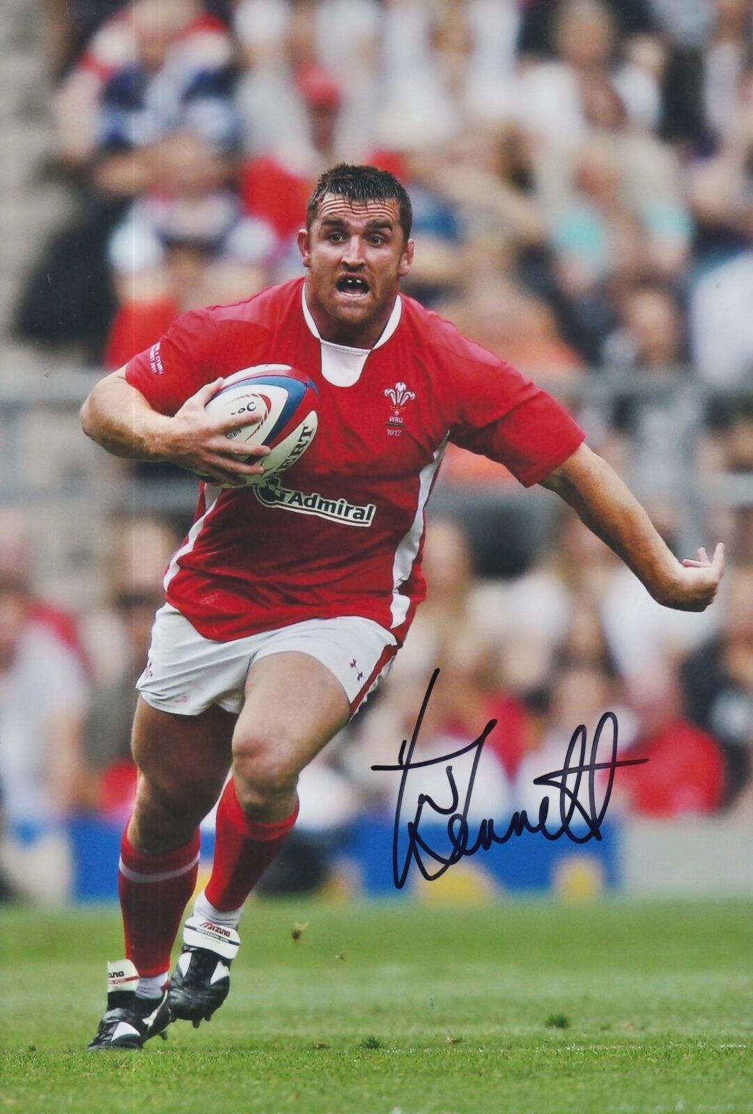 Huw Bennett Hand Signed Wales Rugby 12x8 Photo Poster painting 2.