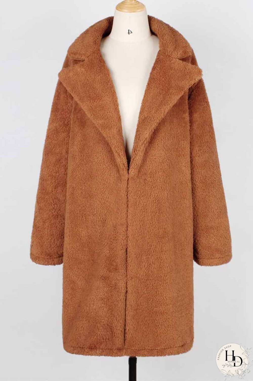 Lapel Cardigan Long Winter Coat(3 Colors)