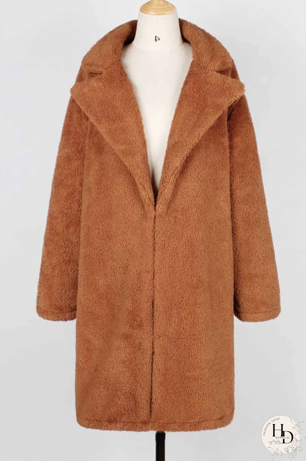 Lapel Cardigan Long Winter Coat(3 Colors)