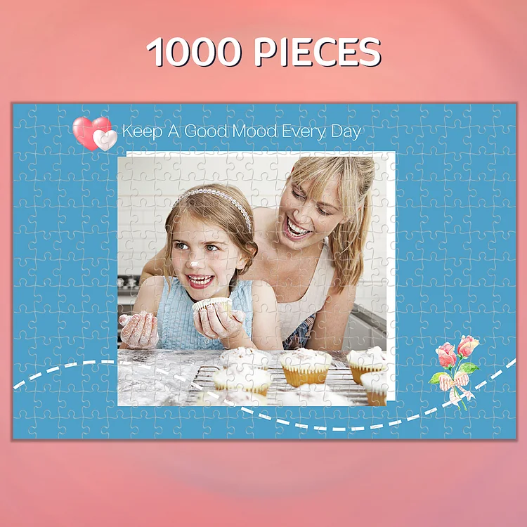 Custom 1 Photo Puzzle Keep A Good Mood Every Day 1000 Pieces