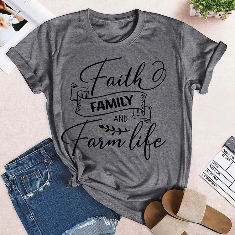 🆕New arrival-ANB - Faith Family And Farm Life Retro Tee-04888