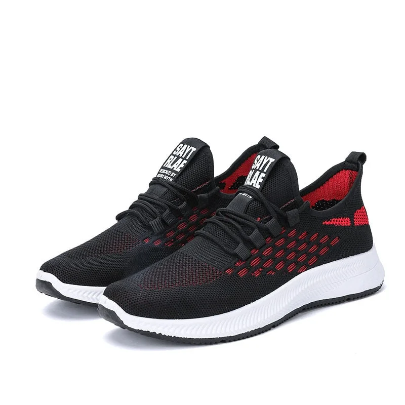 New Arrivals Casual Sports Breathable Men Shoes Mesh Low Top Comfortable Sneakers for Mens Jogging Shoe Knitting Off White Shoes