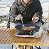 2Pcs Sapele Outdoor Grill Pan Handle Camping Anti-Scalding Barbecue Pan Handle