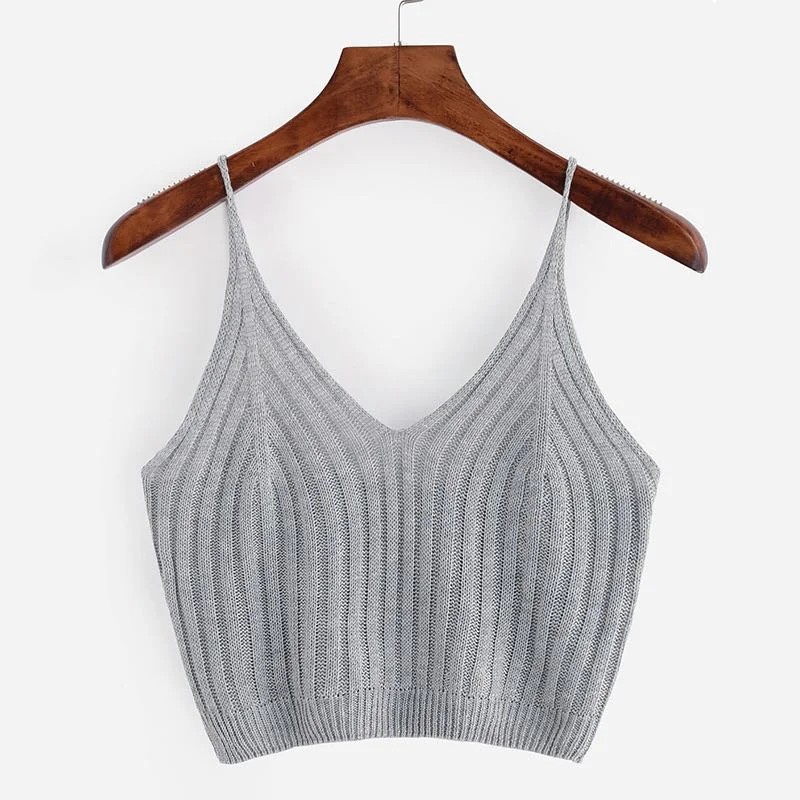 Women's Top Fashion Knitted Crop Tops Cotton Tank Crop Tops Lingerie Underwear Streetwear mujer Vest Cropped Tee Camisole
