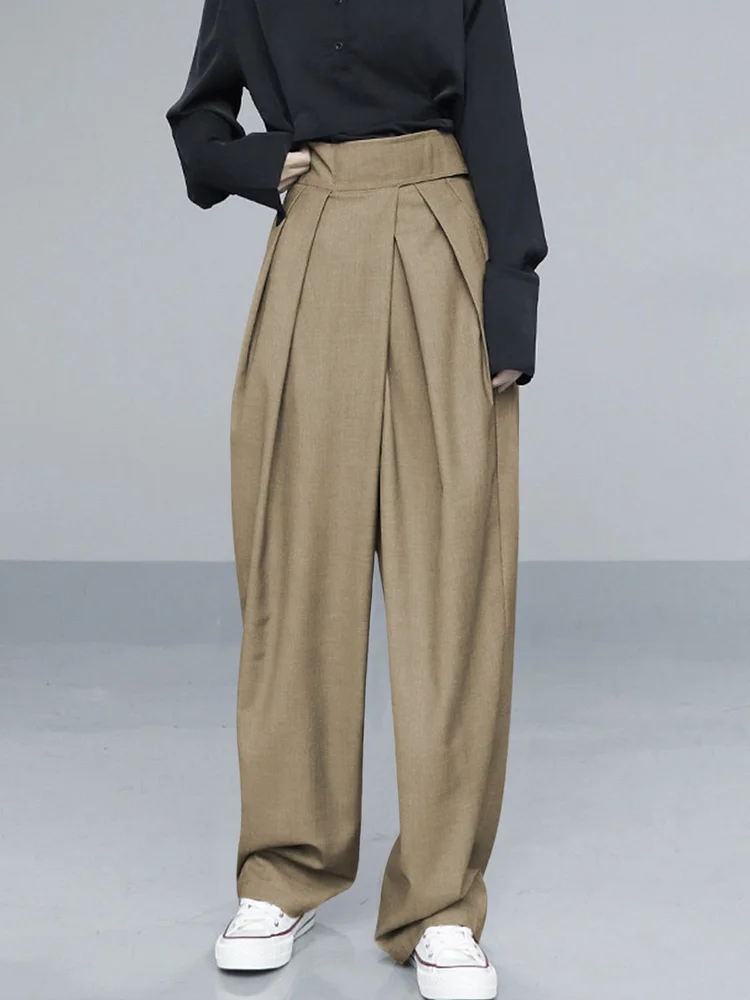 Hook-and-Loop Fastener Wide Leg Velcro Pants QueenFunky