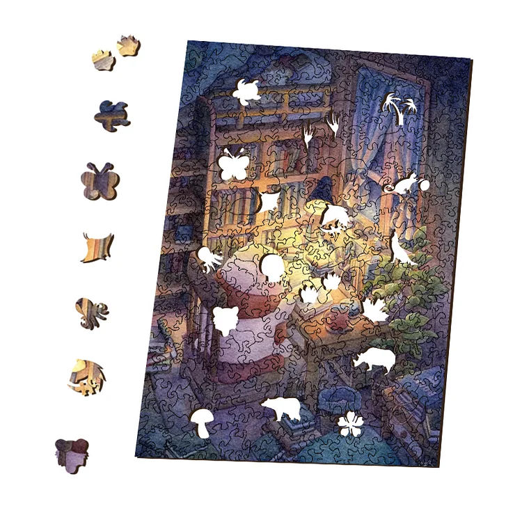 Ericpuzzle™ Ericpuzzle™Polar Bear Latenight Study Wooden Jigsaw Puzzle