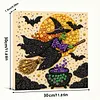 DIY Pre-Framed Halloween Witch Button Art Canvas Kit