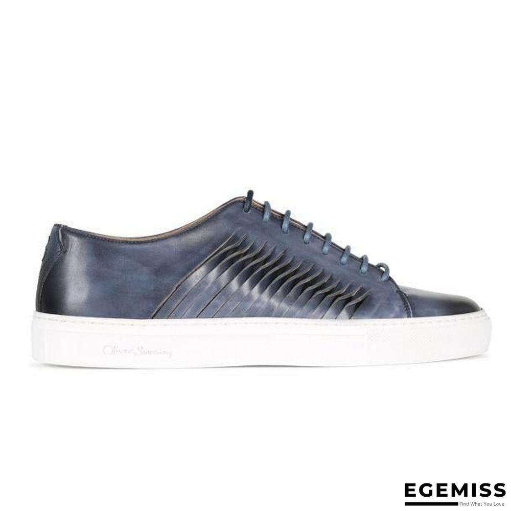 Light Brown Antiqued  Leather Trainer | EGEMISS