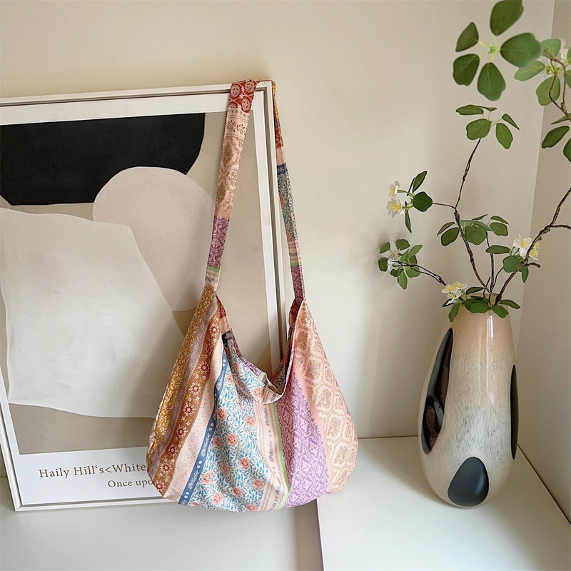 13165 Western Style Fashionable Leopard Print Crossbody Bag Large Capacity Single Shoulder Shopping Bag Fashion Canvas Bag For Women Fashion