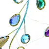 Metal Peacock Garden Ornament Lamp Waterproof LED for Courtyard Garden Path Lawn