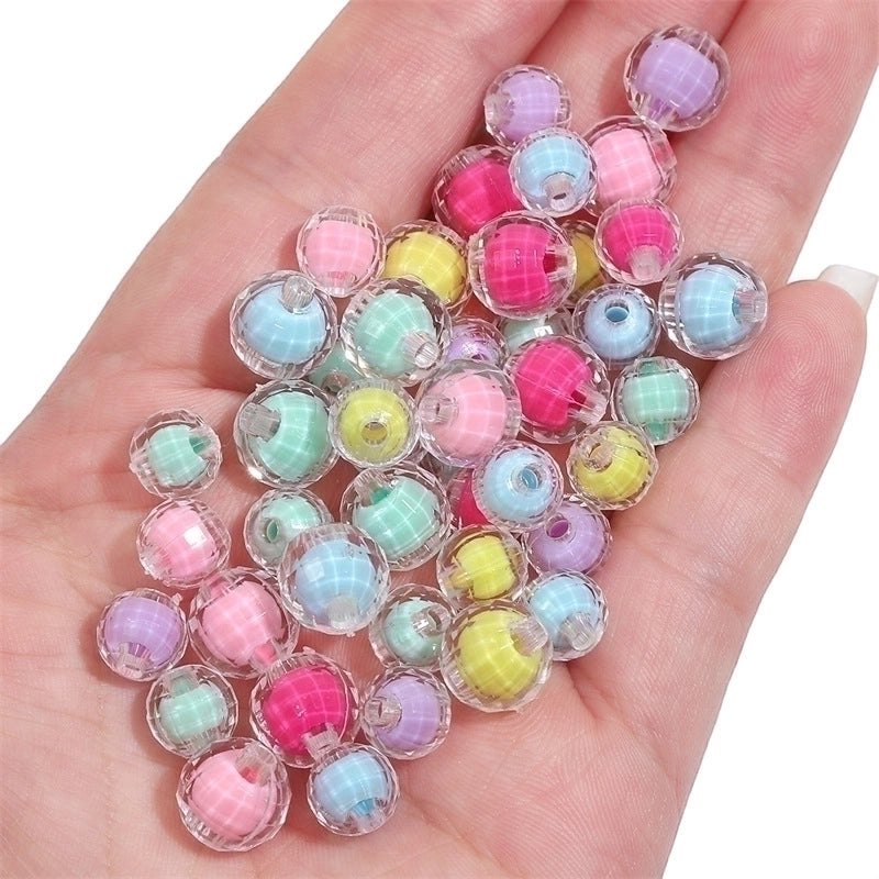 1 Set Diameter 10mm Diameter 8mm Hole 2~2.9mm Arylic Round Beads