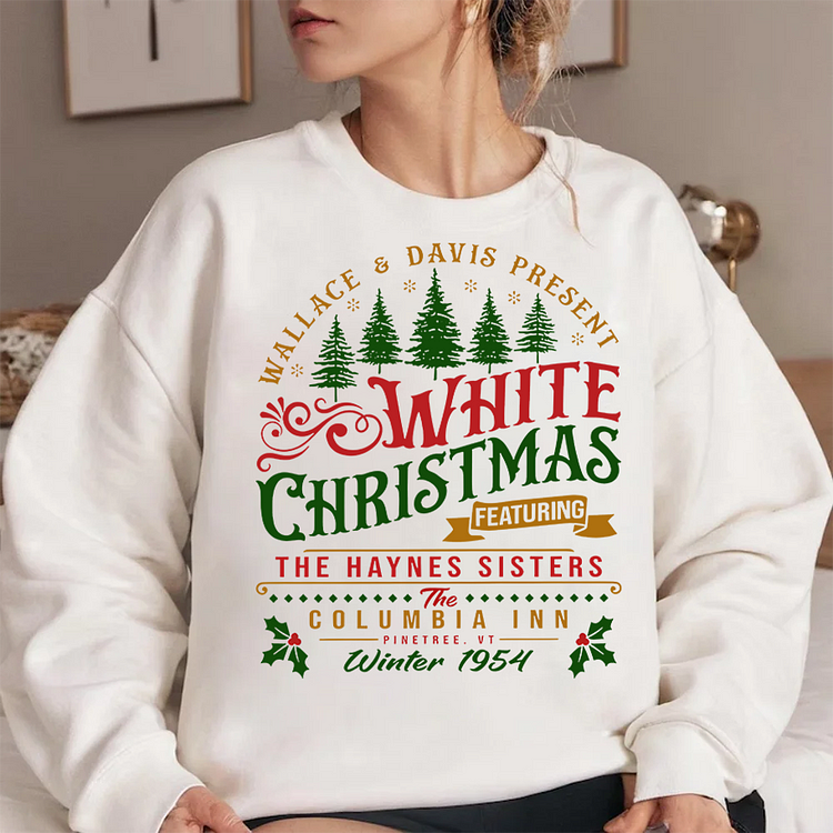 White Christmas Sweatshirt, Columbia Inn Pine Tree Vermont Christmas Sweatshirt, Christmas Movie Sweatshirt, A White Christmas Shirt