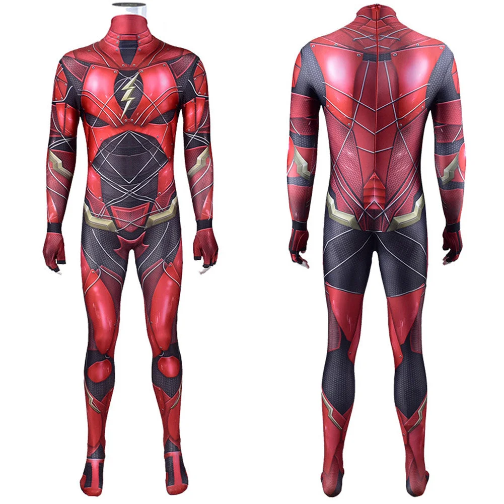 The Flash Barry Allen Cosplay Costume Outfits Halloween Carnival Party Suit