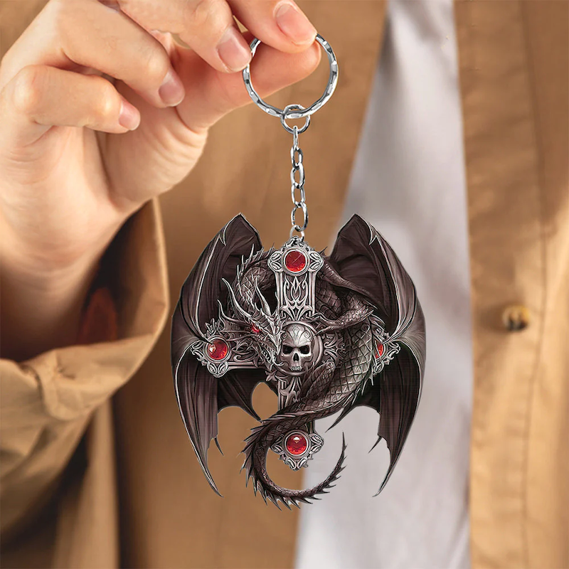VigorDaily Gift For Dragon Lover Acrylic Keychain DK005