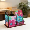 Multifunctional Handmade Wood Diamond Painting Phone/pen Holder& Storage Box Table Ornament Kits