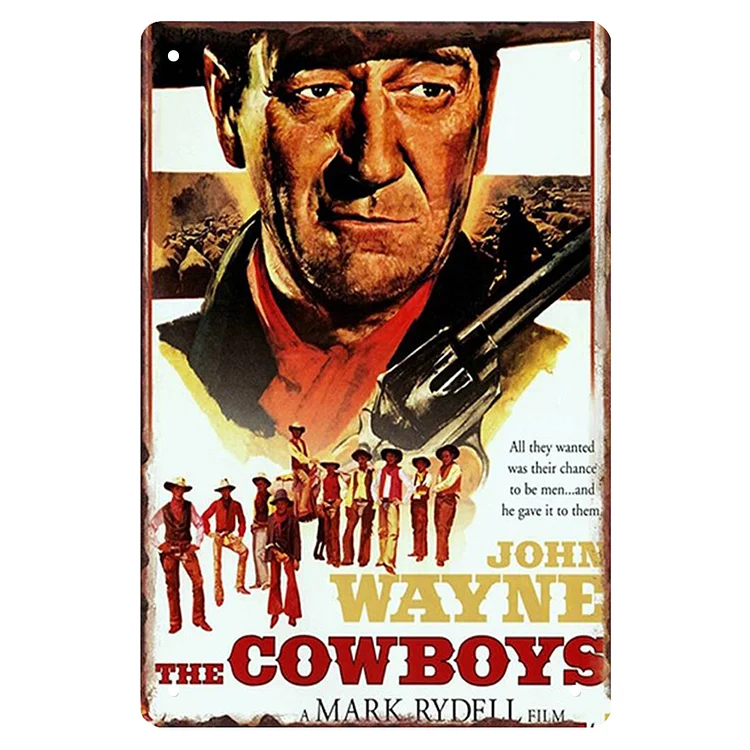 John Wayne Western Cowboy - Vintage Tin Signs/Wooden Signs - 8*12Inch/12*16Inch