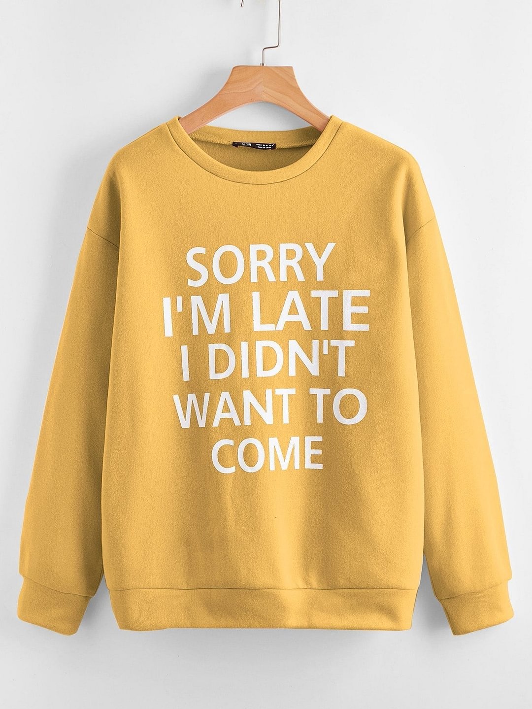 Apologize Slogan Graphic Drop Shoulder Sweatshirt